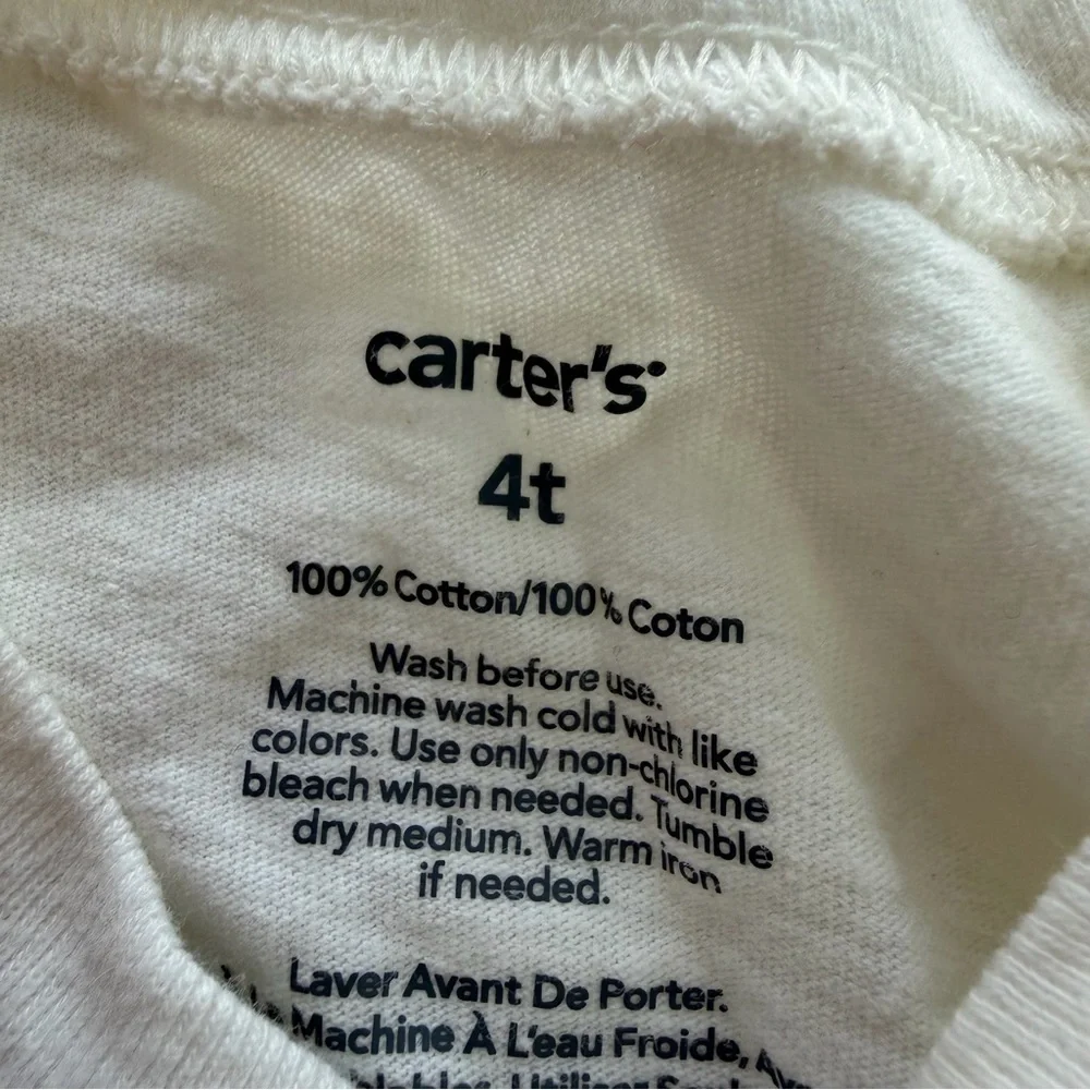 Carter's White Tee with Green Astronaut Graphic